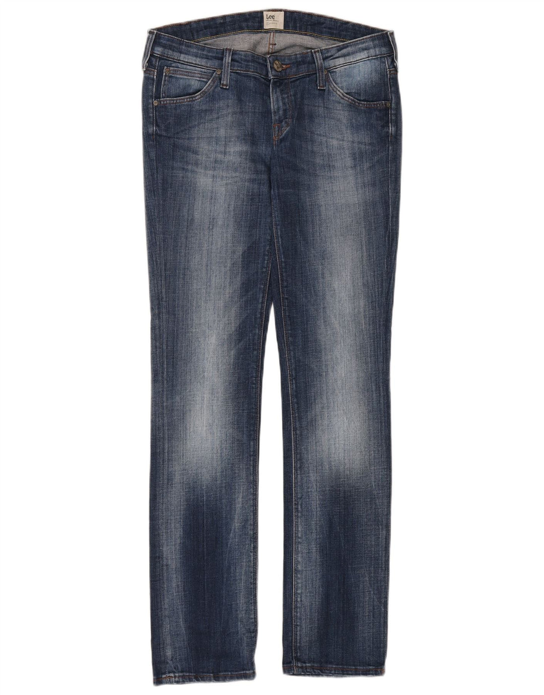 Damskie jeansy Lee z niską talią W31 L33, niebieska bawełna