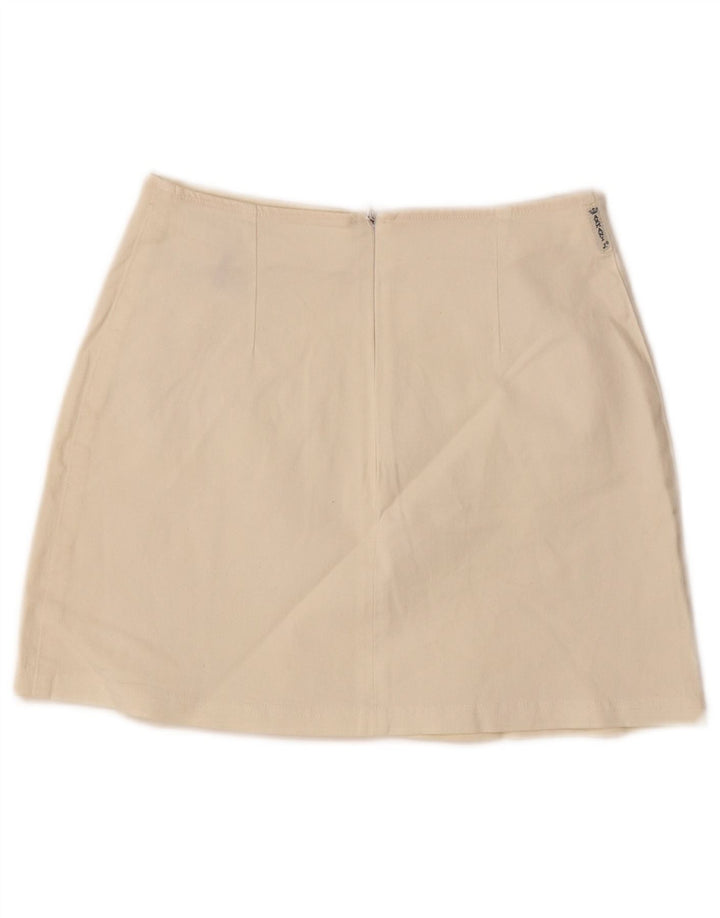 Damska spódnica mini z wysokim stanem Armani IT 40 Small W24 Biała bawełna