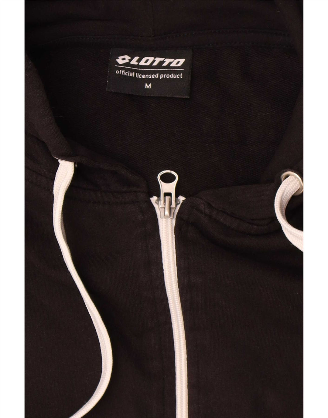 Męski sweter z kapturem i zamkiem Lotto, średni czarny, bawełniany