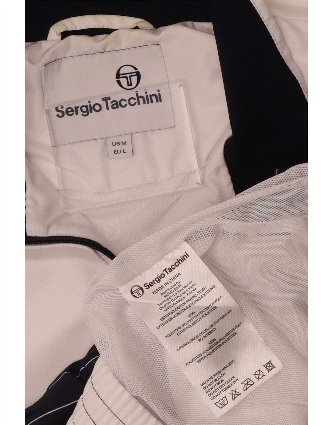 Męska kurtka dresowa Sergio Tacchini w kolorze średniej bieli