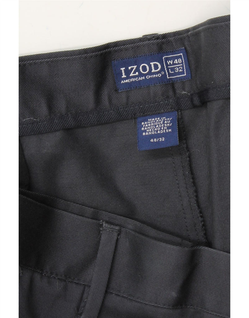 IZOD Mens Straight Chino Trousers W48 L32 Navy Blue Cotton Vintage Izod and Second-Hand Izod from Messina Hembry 
