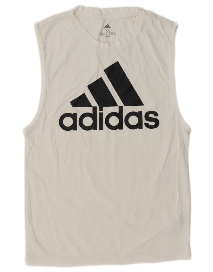 Adidas Męska kamizelka z grafiką Top XS Biała bawełna