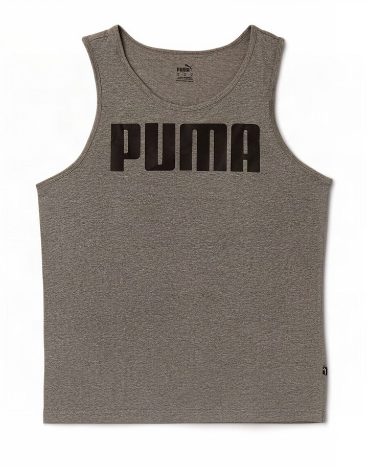 Męska kamizelka z grafiką Puma, średnia szara bawełniana nakrapiana