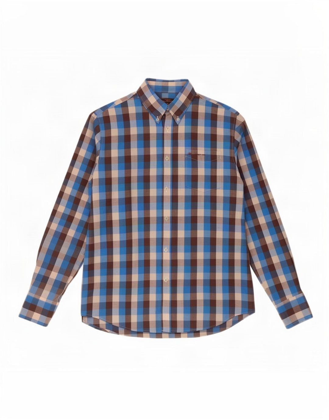 Koszula męska Ben Sherman XL, niebieska bawełniana kratka
