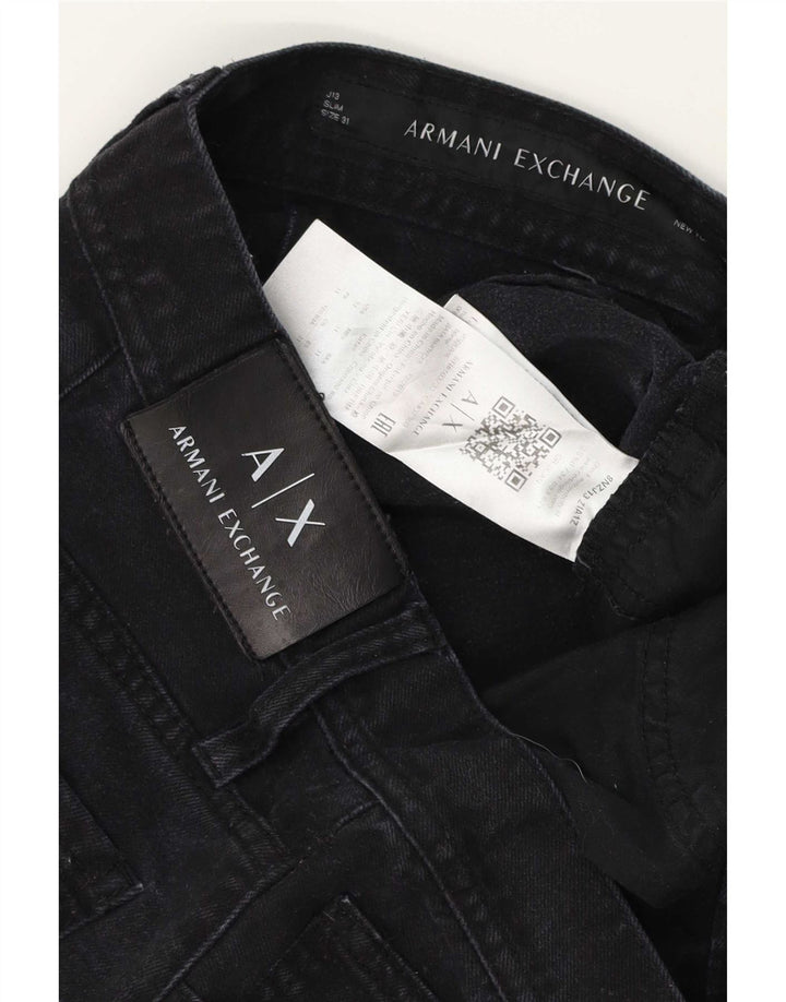 Damskie jeansy Armani Exchange W31 L29 Czarne bawełniane