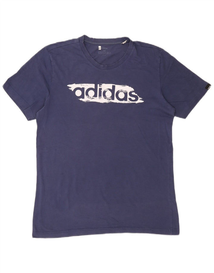 Męska koszulka graficzna Adidas Top Medium Granatowa, bawełniana