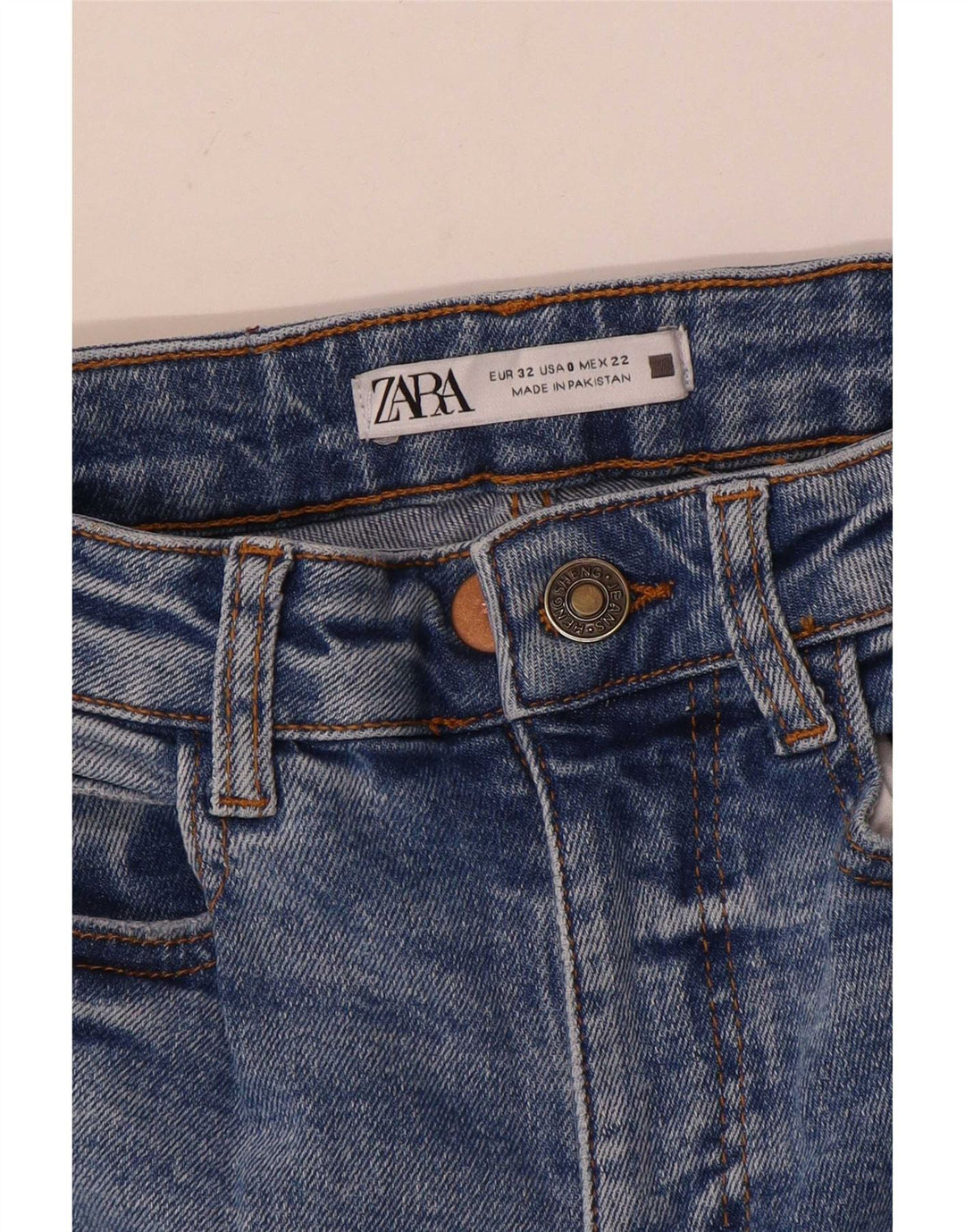 Damskie jeansy rozkloszowane Zara EU 32 2XS W22 L34 Niebieskie
