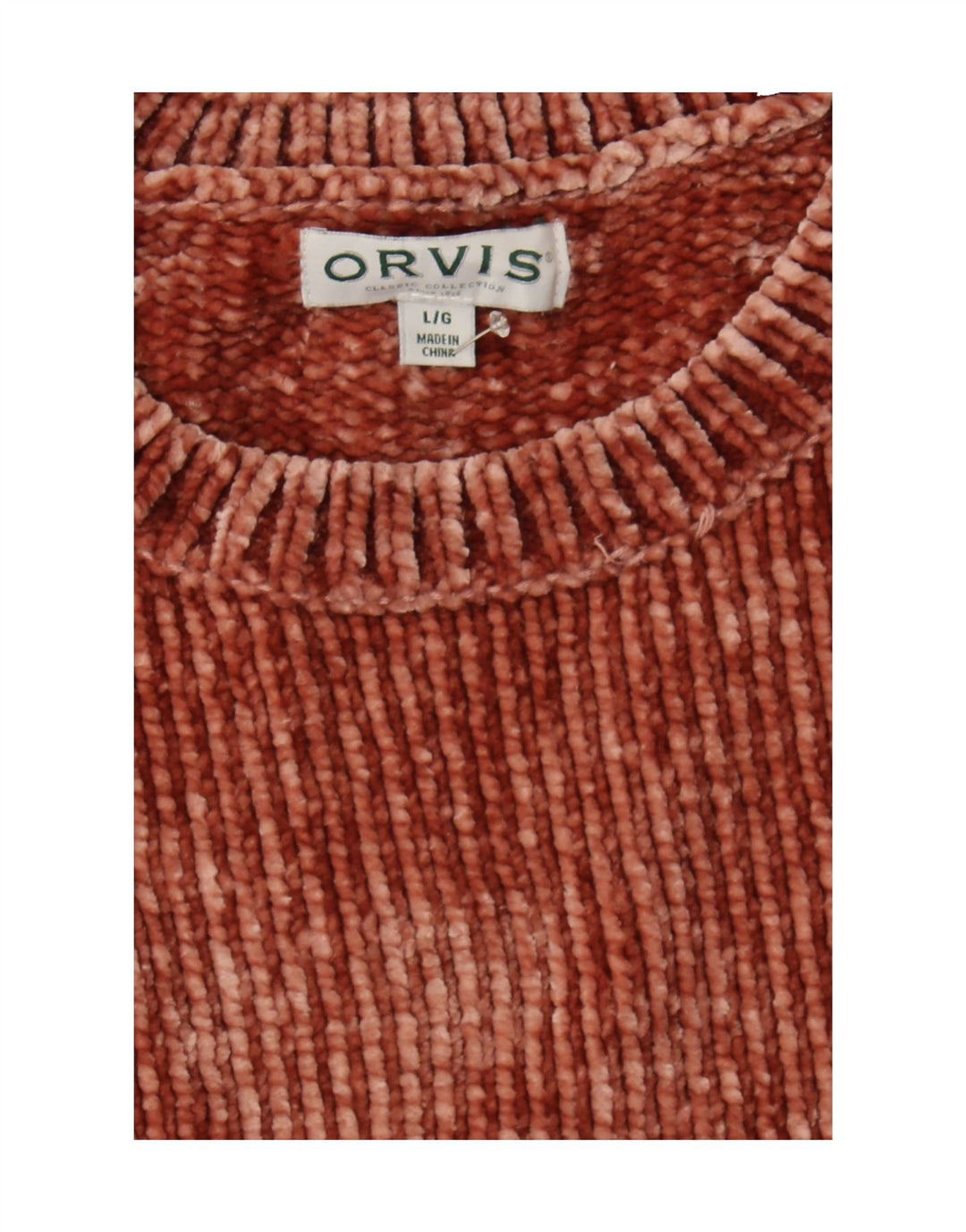 ORVIS Womens Crew Neck Jumper Sweater UK 16 Large Brown Flecked Polyester Vintage Orvis and Second-Hand Orvis from Messina Hembry 