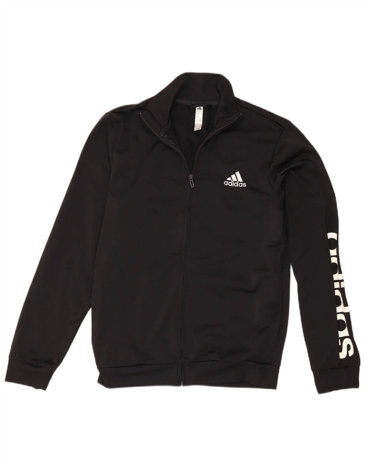 Męska bluza dresowa Adidas z grafiką, UK 38/40, średni czarny poliester
