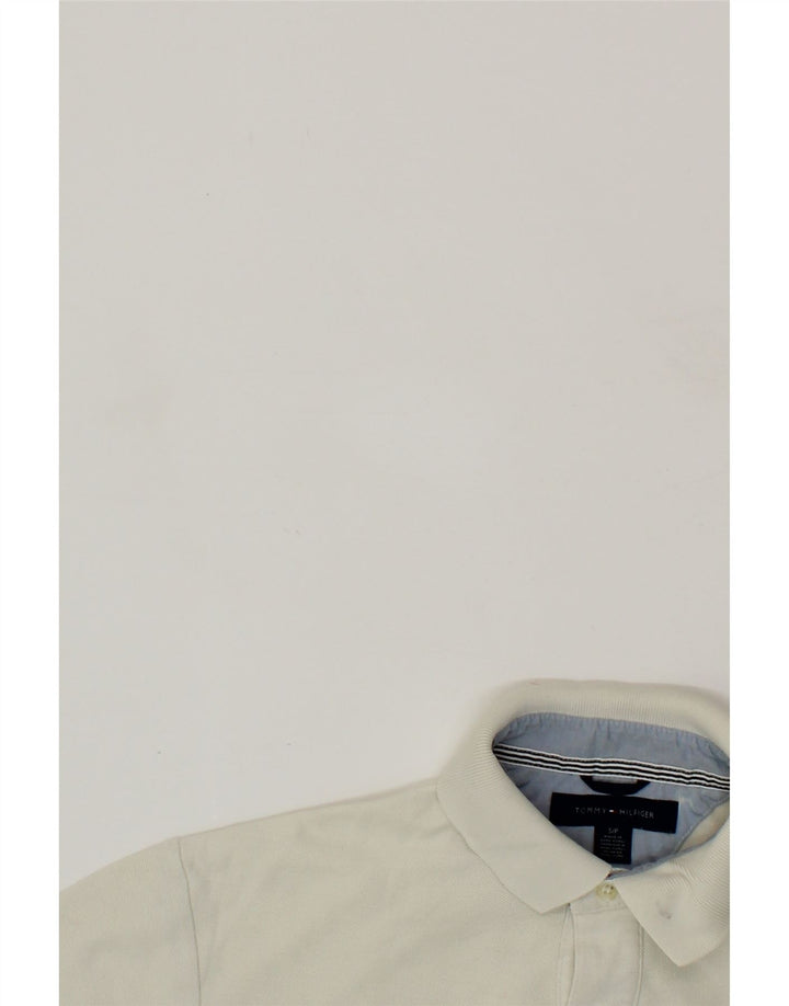 TOMMY HILFIGER Mens Polo Shirt Small White Cotton Vintage Tommy Hilfiger and Second-Hand Tommy Hilfiger from Messina Hembry 