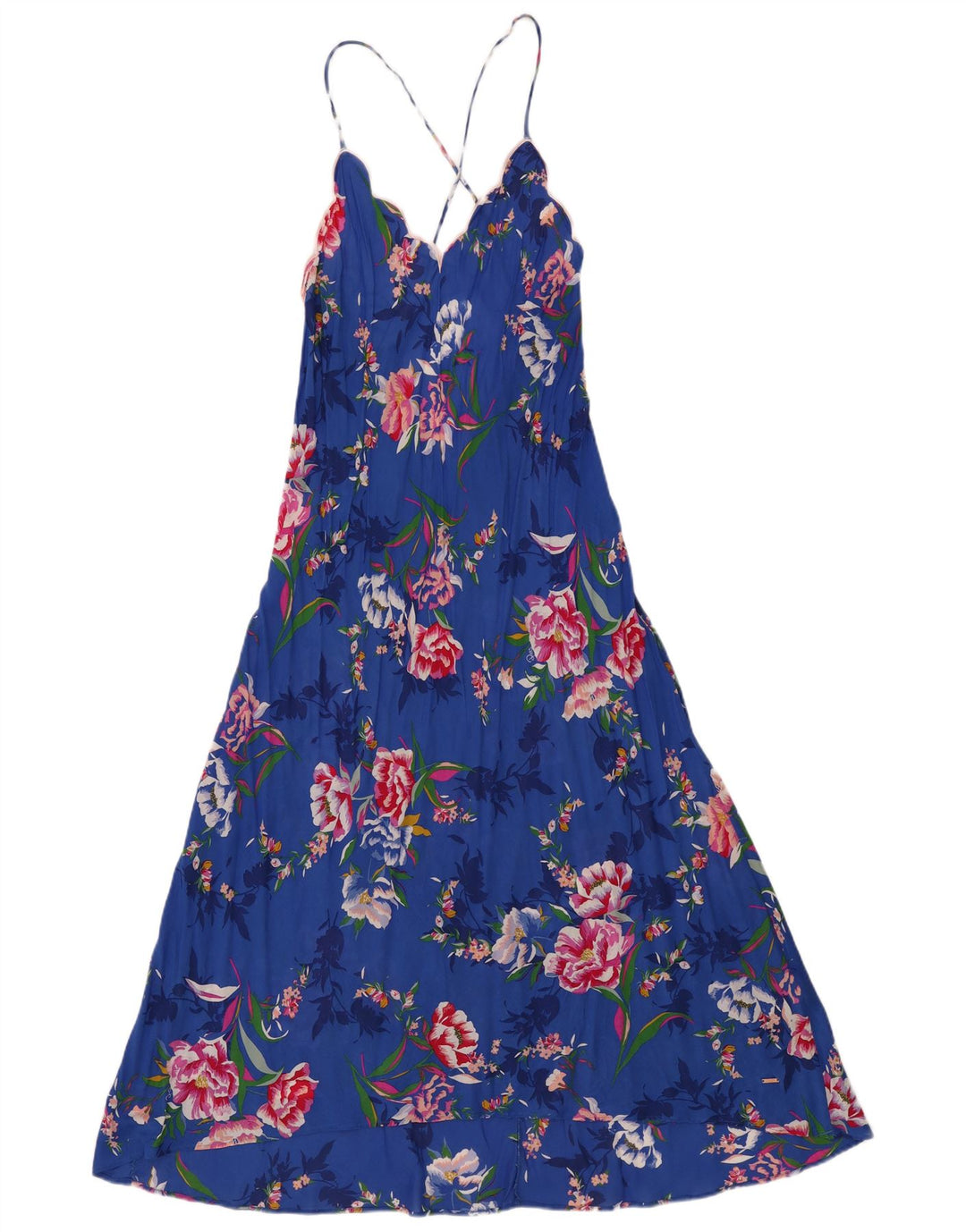 Marks & Spencer Damska sukienka Sundress z autografem UK 12 Średni niebieski w kwiaty