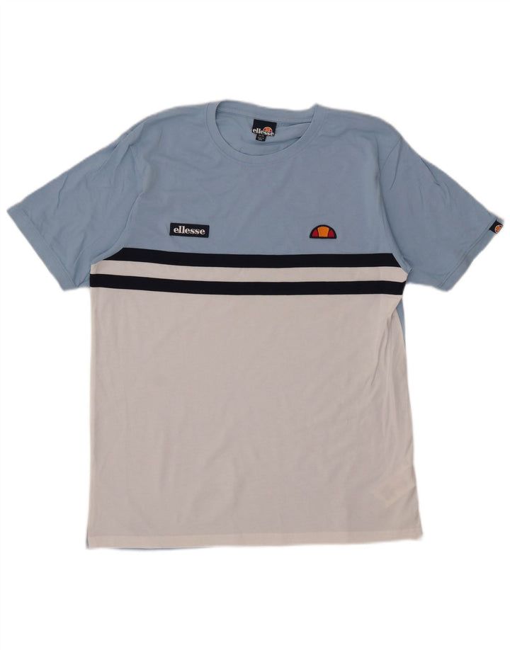T-shirt męski Ellesse, bawełniany top XL w kolorze niebieskim