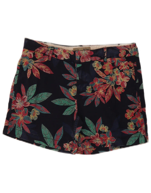 Damskie spodenki Chino Fat Face UK 12 Medium W32 Granatowa bawełna w kwiaty