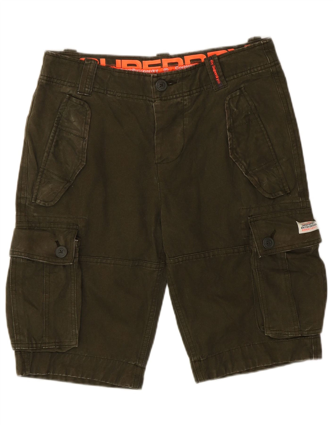 Męskie spodenki cargo Superdry, małe, W29, bawełna khaki