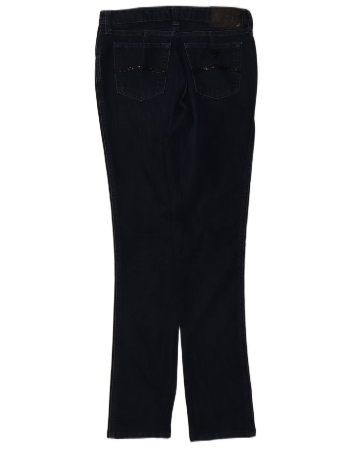 Damskie jeansy Armani Slim W30 L29 Granatowe bawełniane