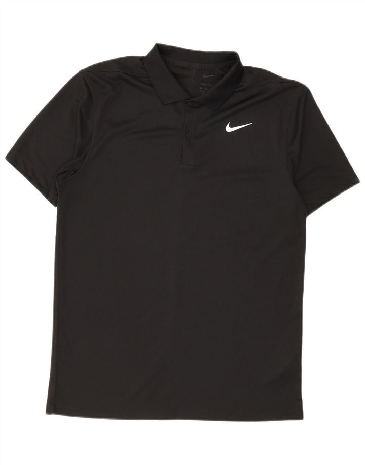 Męska koszulka polo Nike Dri Fit, mała, czarna, poliestrowa