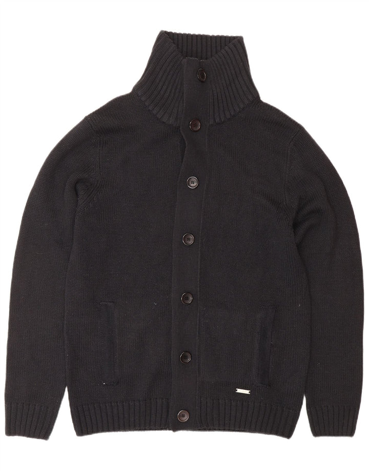 PIERRE CARDIN Męski sweter rozpinany, duży, granatowy, akrylowy