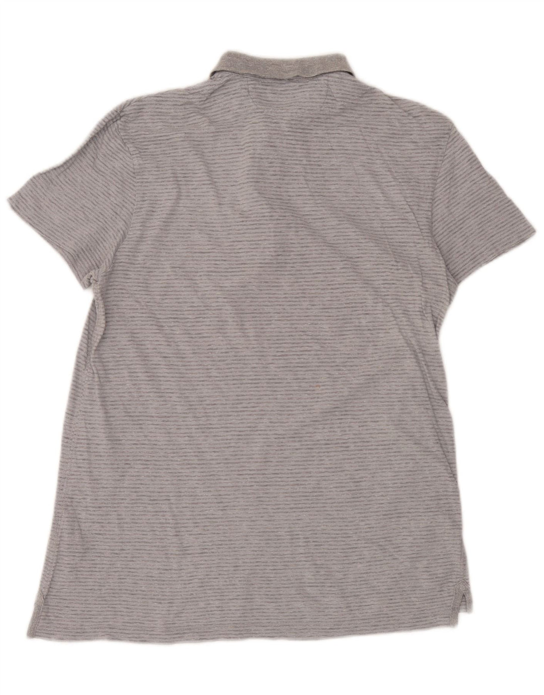 Męska koszulka polo All Saints, mała, szara, bawełniana w prążki