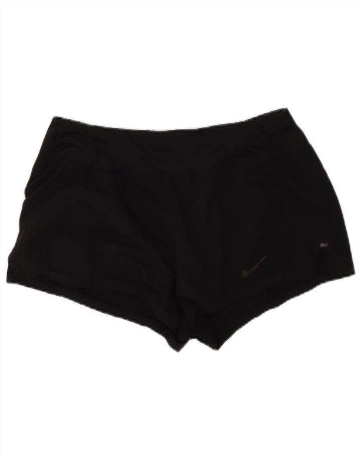Damskie spodenki sportowe do biegania Nike UK 12, średni czarny poliester