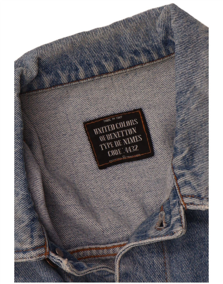 Męska kurtka dżinsowa BENETTON IT 52 XL, niebieska, bawełniana