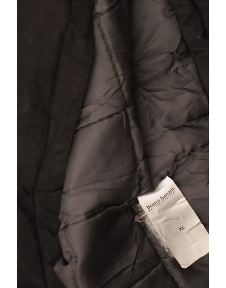 Męska kurtka parka z kapturem Bruno Banani UK 42 XL, czarny poliamid