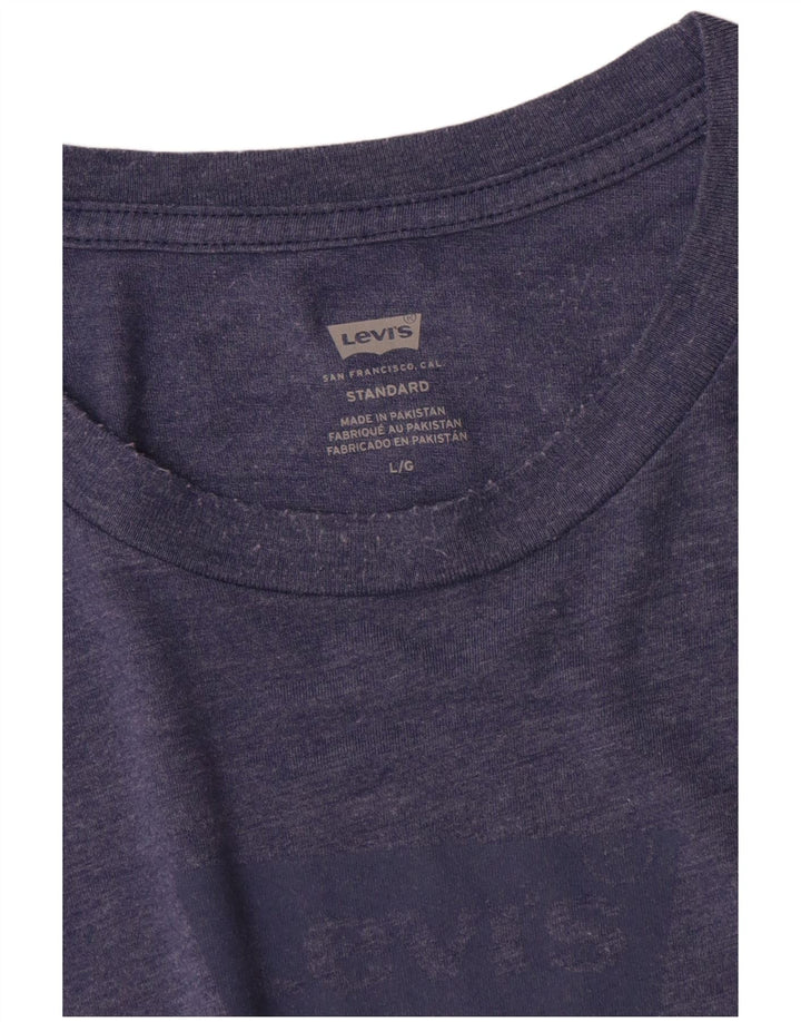 Męska koszulka standardowa Levi's z grafiką, duża, niebieska