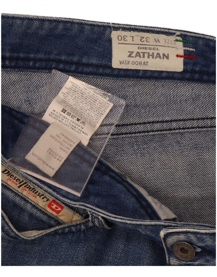DIESEL Męskie jeansy Zathan Bootcut W32 L30 Niebieskie bawełniane