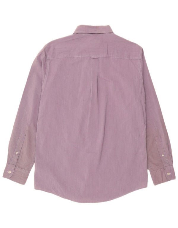 Koszula męska oversize Chaps UK 10, mała, fioletowa, bawełniana w pepitkę