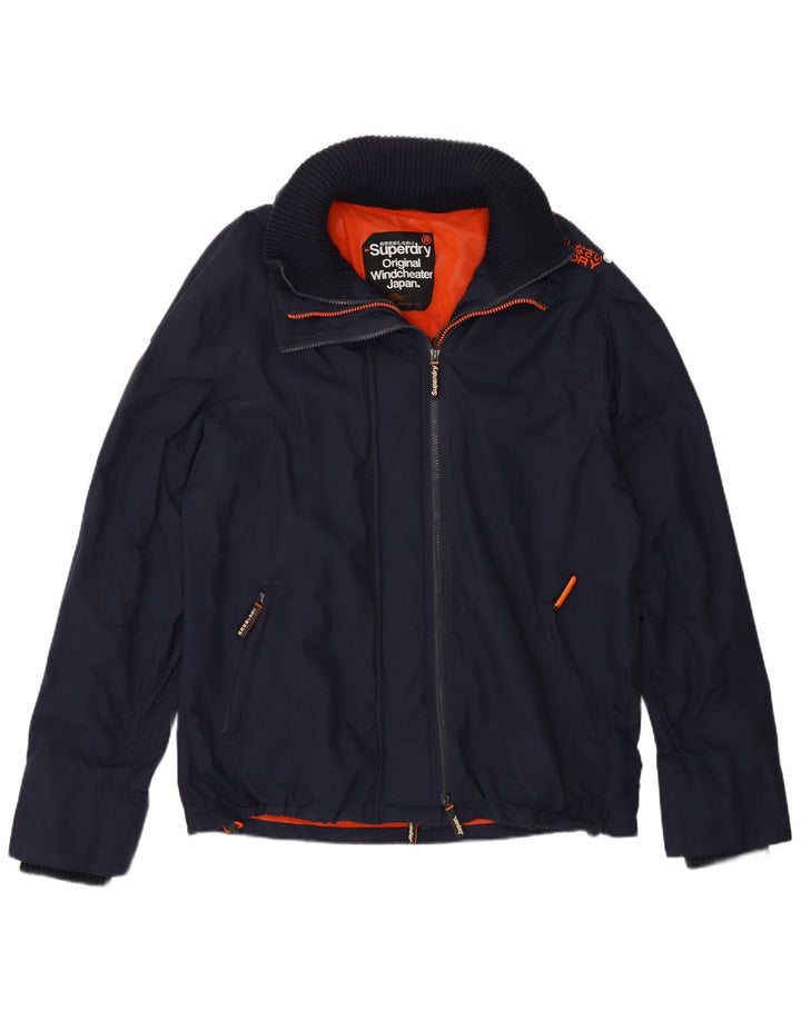 Damska wiatrówka przeciwdeszczowa Superdry UK 20 2XL Granatowy nylon