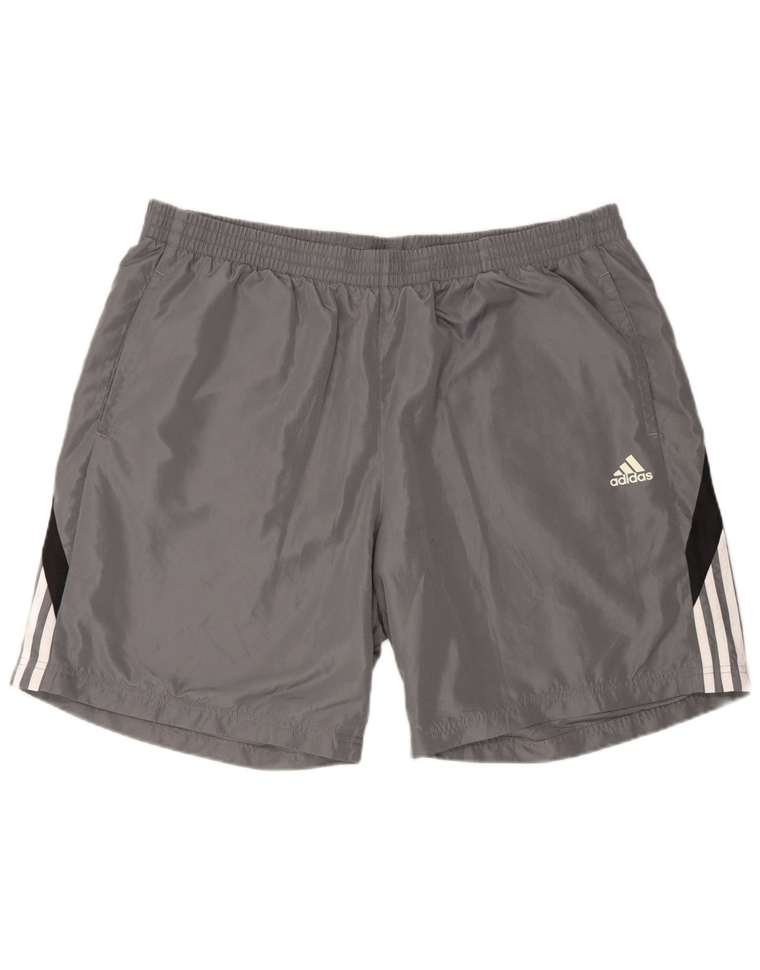 Męskie spodenki sportowe Adidas 2XL Szary poliester z blokami kolorów