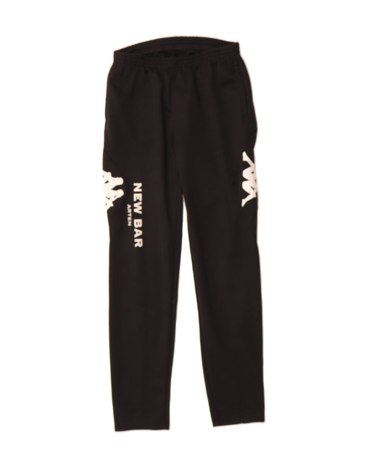 KAPPA Girls Graphic Tracksuit Trousers 11-12 Years  Black Polyester Vintage Kappa and Second-Hand Kappa from Messina Hembry 