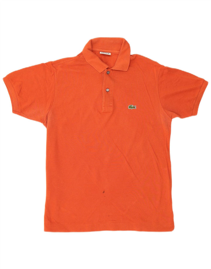LACOSTE Mens Polo Shirt Size 3 Small Orange Cotton