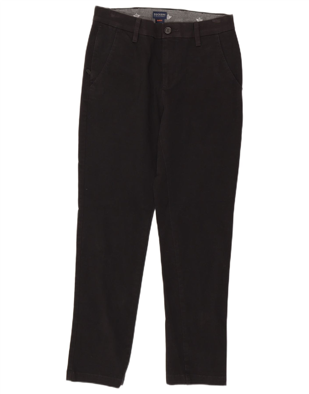 Spodnie męskie DOCKERS Slim Fit Chino W29 L29 Czarna bawełna