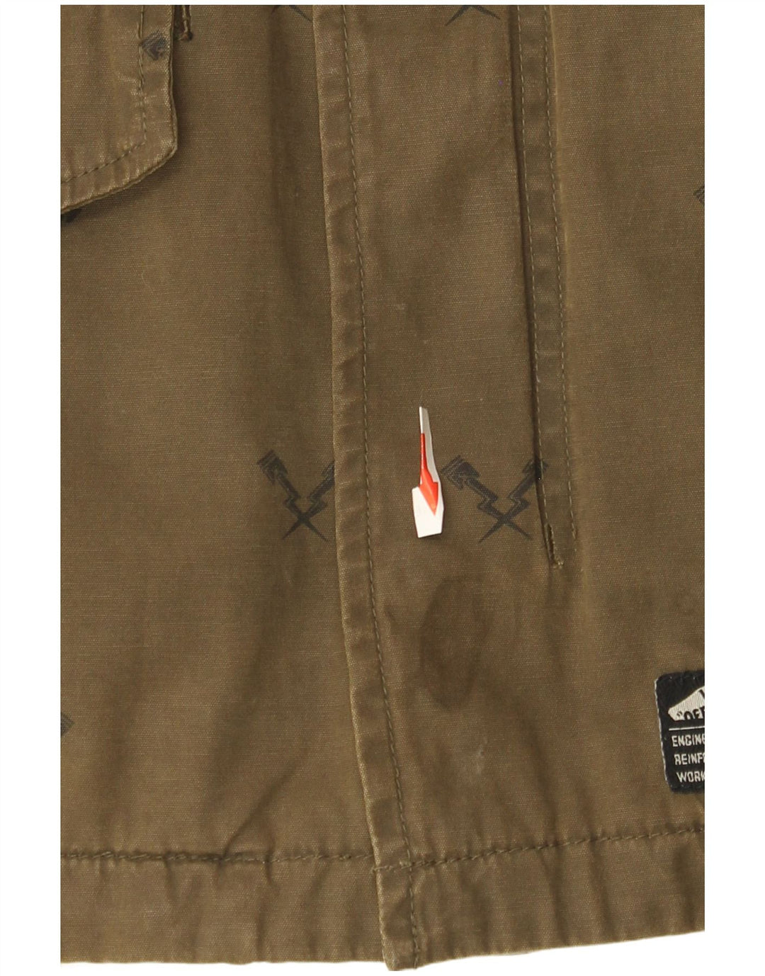 Męska kurtka z kapturem Vans UK 38 Medium Khaki Geometric