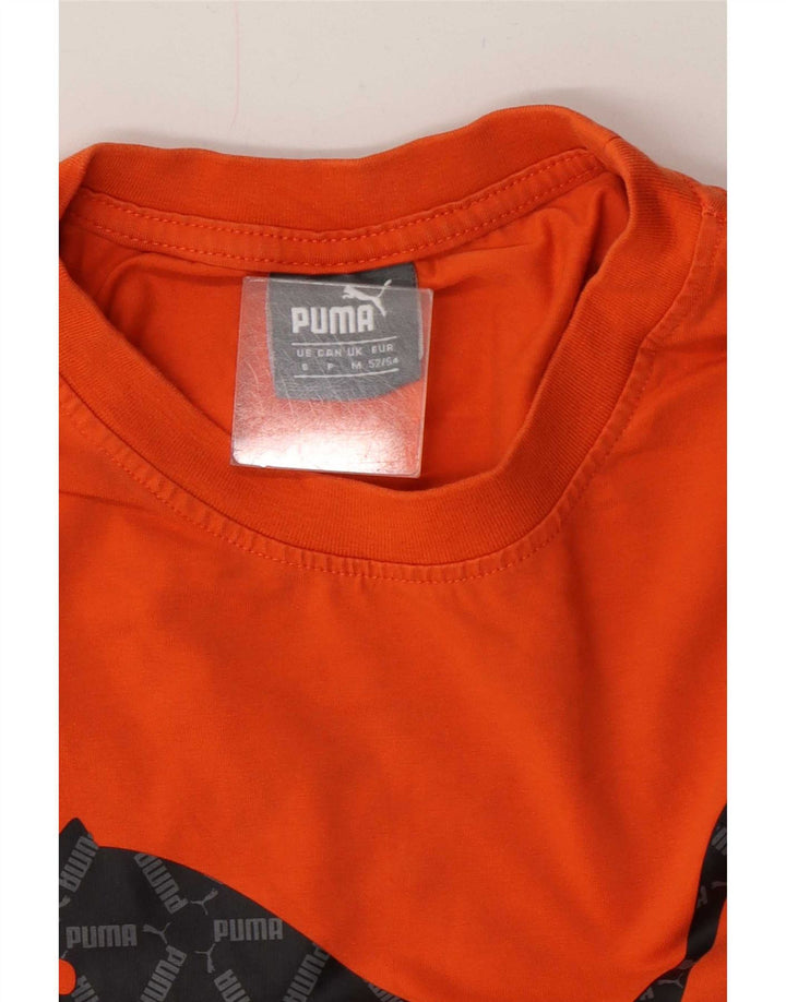 Męski T-shirt z grafiką Puma, średni pomarańczowy