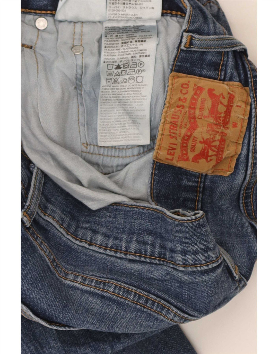 Męskie proste dżinsy Levi's W31 L30 Niebieskie bawełniane