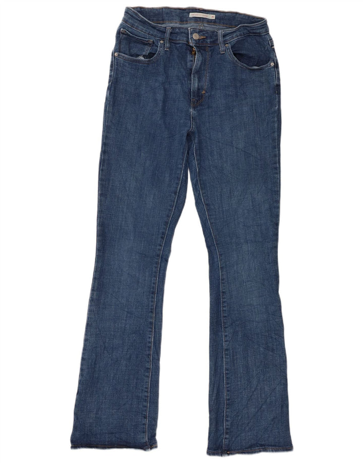 Damskie dżinsy Levi's 725 z wysokim stanem Bootcut W30 L32 Niebieska bawełna