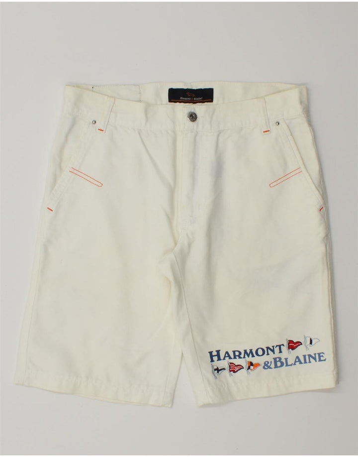 Męskie szorty Chino Harmont & Blaine IT 48 Medium W30, biała bawełna
