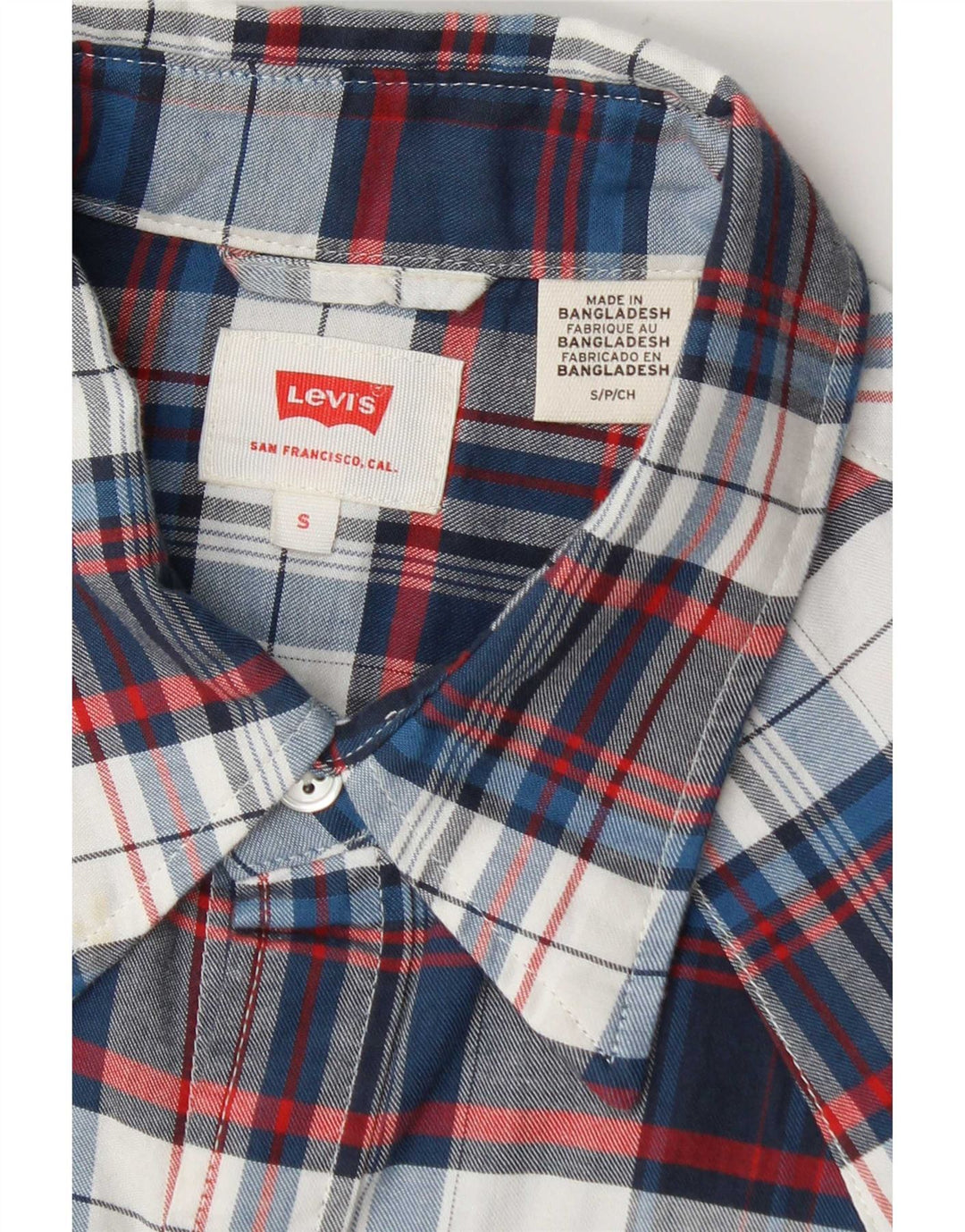 Koszula męska Levi's w małą niebieską kratkę