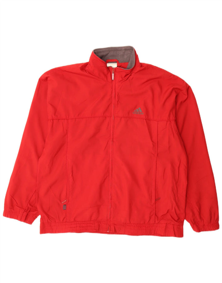 Adidas Męska bluza dresowa XL Czerwona poliestrowa