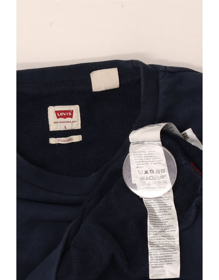 Męska bluza Levi's Standard Graphic, duża, granatowa, bawełniana
