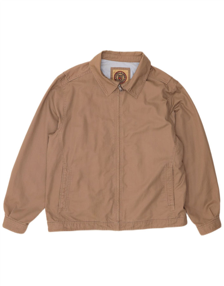 Męska kurtka bomber Marks & Spencer UK 42 XL, beżowa, bawełniana w prążki