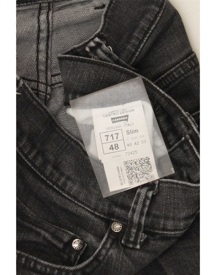 Carrera Męskie 717 Slim Jeans W33 L31 Szara bawełna
