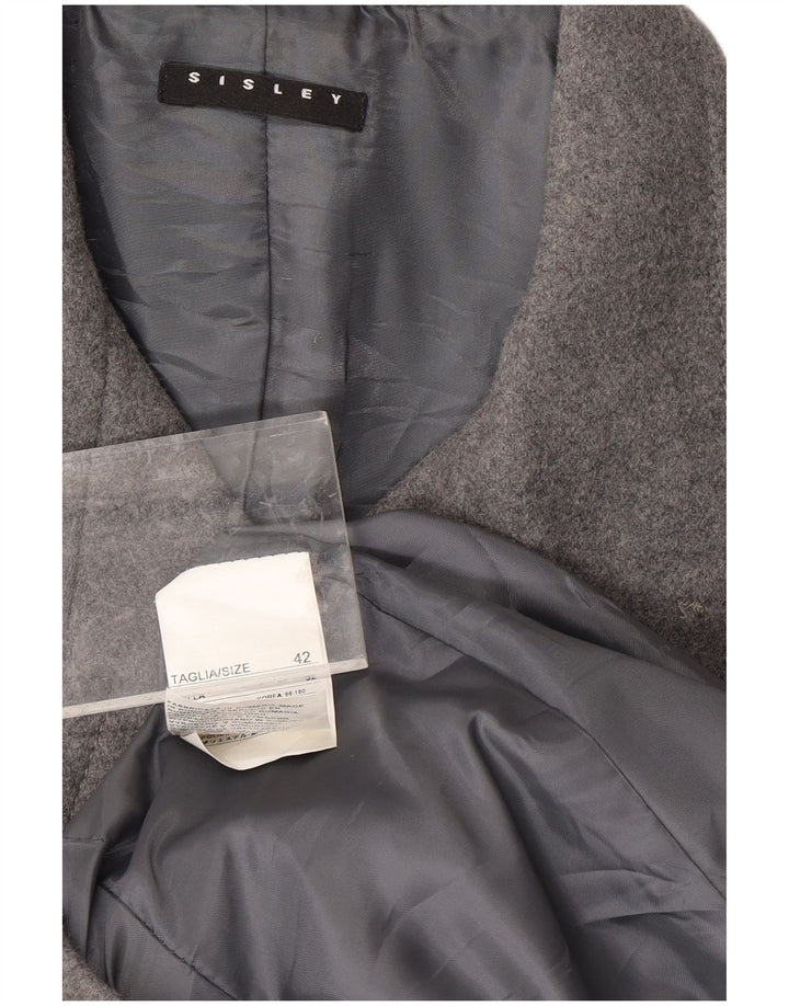 Płaszcz damski SISLEY IT 42 Średni szary wełniany