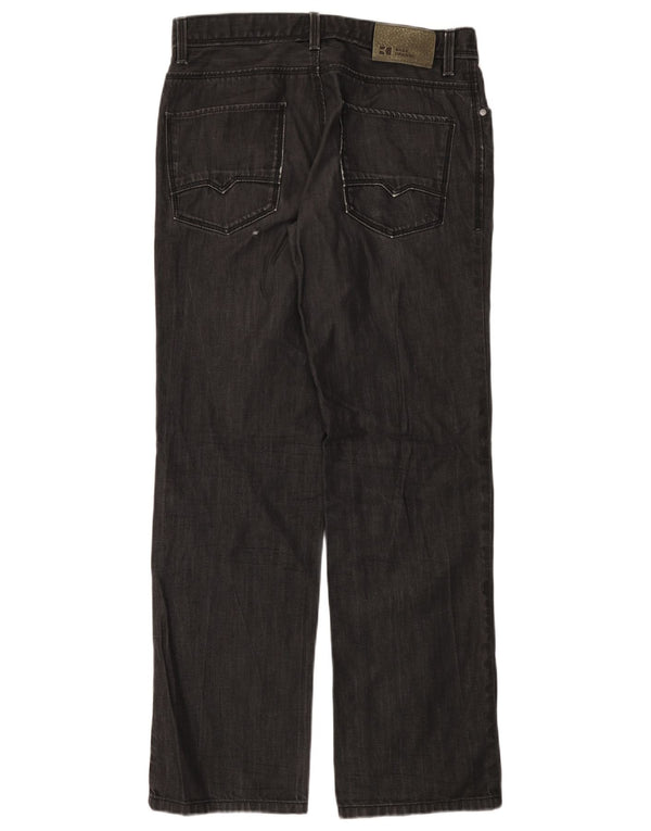 Damskie proste dżinsy HUGO BOSS W33 L32 Szara bawełna