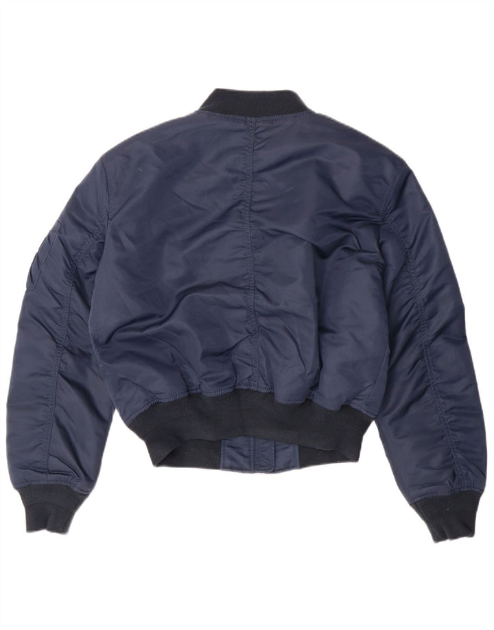 Damska kurtka bomber Superdry UK 6 XS Granatowa, nylonowa, wojskowa
