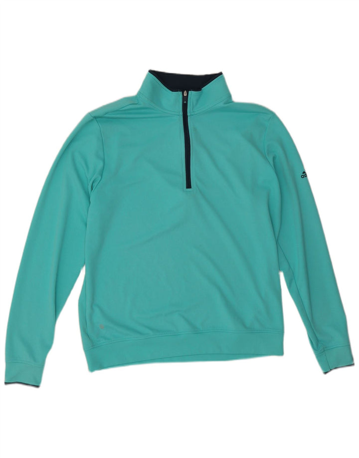 Adidas Męski dres z zamkiem błyskawicznym Top średni turkusowy poliester