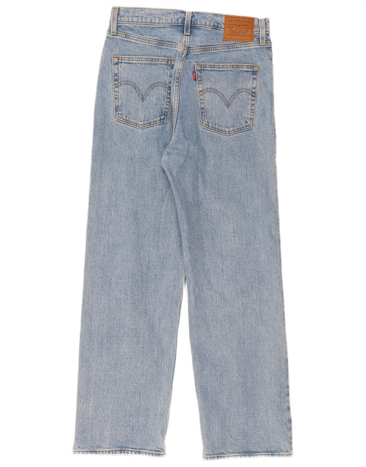 Damskie jeansy Levi's Ribcage Straight W28 L27 Niebieskie bawełniane