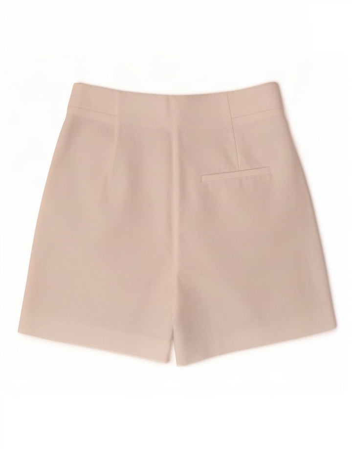 Damskie spodenki chino z wysokim stanem Zara, średnie W28, biały poliester