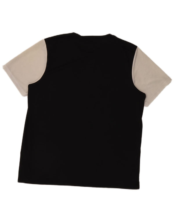 Adidas Mens Aeroready T-Shirt Top XL Black Colourblock Polyester